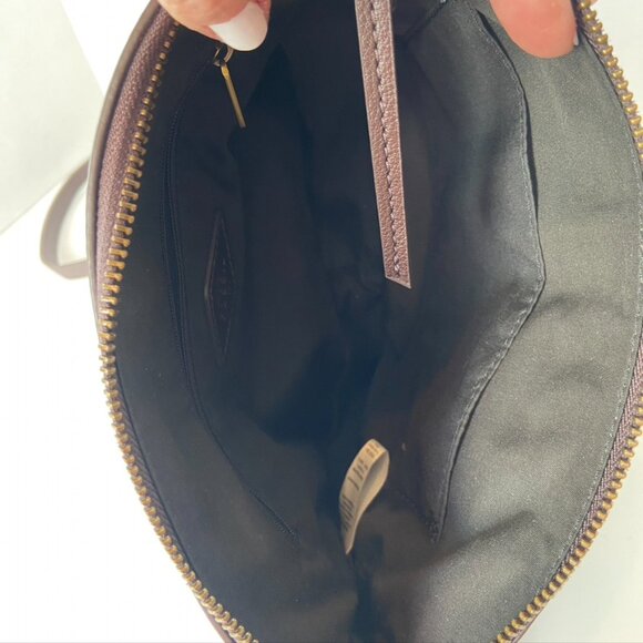 Fossil Crossbody Bag Green With Leather Trim - Picture 11 of 12